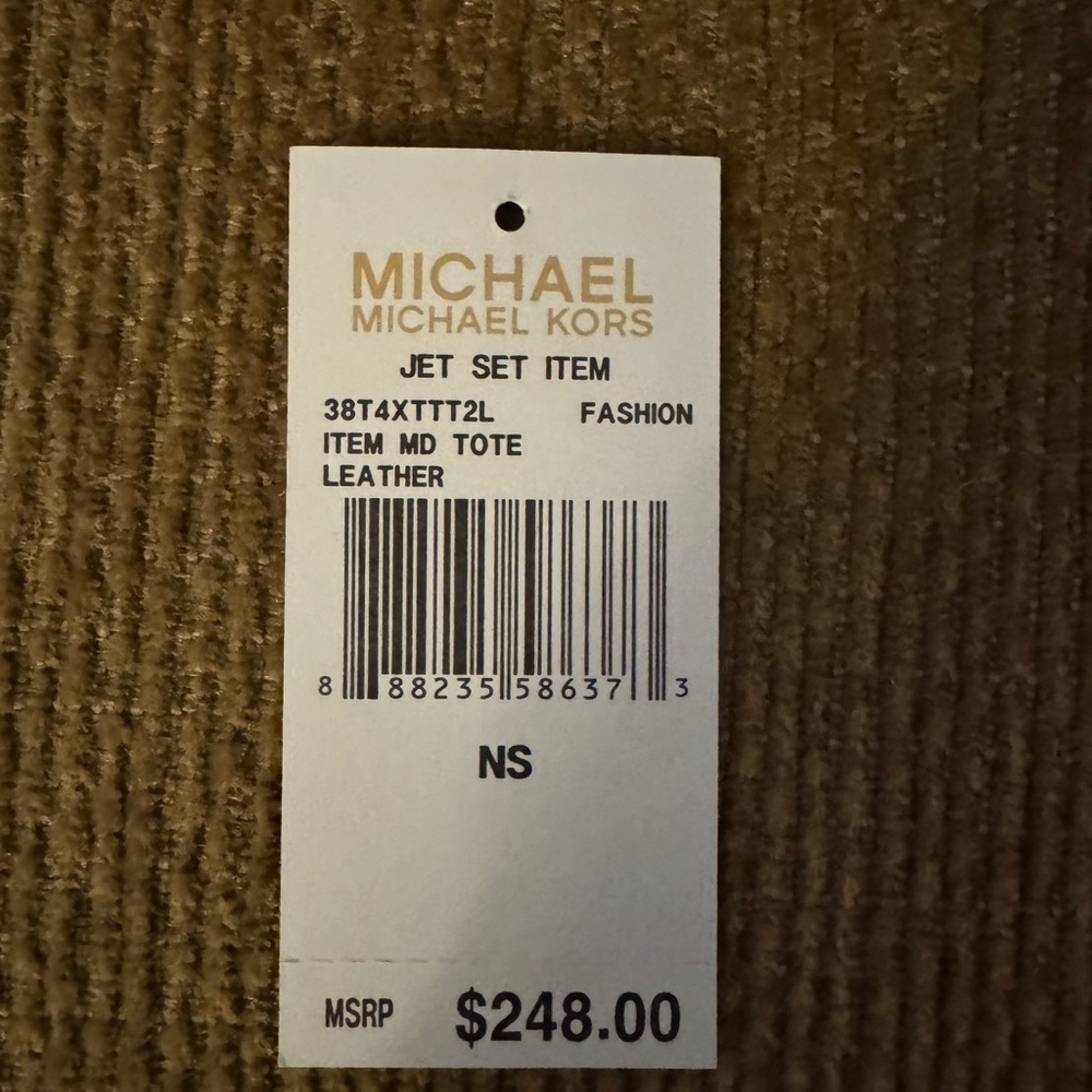 Michael Kors Purple Tote with Tan Straps NWT - Picture 7 of 9